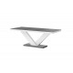Luxusný rozkladací jedálenský stôl VICTORIA MAT čierna matna/biela