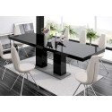Luxusný rozkladací jedálenský stôl LINOSA 2 čierna vysoký lesk