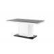 Luxusný rozkladací jedálenský stôl AMIGO (čierna /biela/čierna)