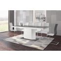 Luxusný rozkladací jedálenský stôl AMIGO (šedá /biela/šedá)