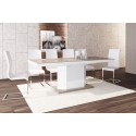 Luxusný rozkladací jedálenský stôl AMIGO cappucino/biela DOPREDAJ!!!