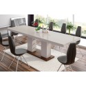 Luxusný rozkladací jedálenský stôl LINOSA 2 cappucino vysoký lesk