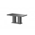 Luxusný rozkladací jedálenský stôl LINOSA šeda vysoký lesk