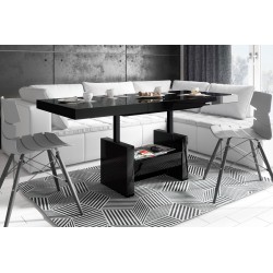 Luxusný rozkladací konferenčný stolík AVERSA LUX LESK čierna