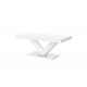 Luxusný konferenčný stolík VICTORIA mini biela lesk