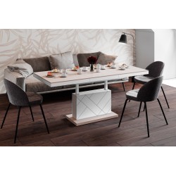 Luxusný rozkladací konferenčný stolík MATERA MAX cappucino lesk