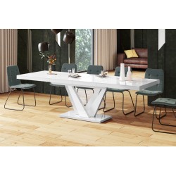Luxusný rozkladací jedálenský stôl VEGAS LESK viac farieb