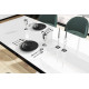 Luxusný rozkladací jedálenský stôl BELLA biela čierna