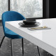 Luxusný rozkladací jedálenský stôl VIVA 2 LESK biela vrch / biele nohy