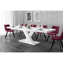 Luxusný rozkladací jedálenský stôl XENON LUX MATNY biely