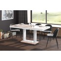 Luxusný rozkladací jedálenský stôl QUADRO 120-170cm cappucino