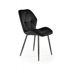 moderná jedálenská stolička latka Velvet LIVORNO čierna K453
