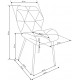 moderná jedálenská stolička latka Velvet LIVORNO čierna K453