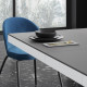 Luxusný rozkladací jedálenský stôl VIVA 2 MATNY šedý vrch /biele nohy