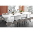 Luxusný rozkladací jedálenský stôl PORTOFINO biela