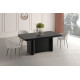 Luxusný rozkladací jedálenský stôl PORTOFINO čierna MAT