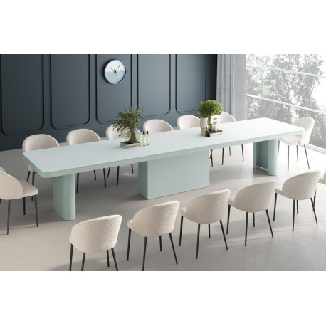 Luxusný rozkladací jedálenský stôl PORTOFINO mäta MAT