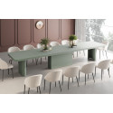 Luxusný rozkladací jedálenský stôl Amore Colore PORTOFINO zelena mat