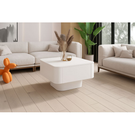 Moderný konferenčný stolík Amore Colore GRADO MAT biela 80x80x40cm