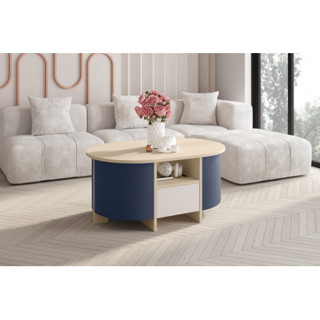 Luxusný konferenčný stolík Amore Colore LUMIA Pastel MAT kapučino modrá