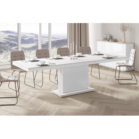 MODICA luxusný rozkladací jedálenský stôl čierno biela