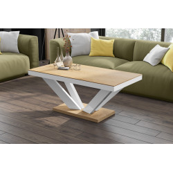 Moderný konferenčný stolík VIVA 2 mini dub biela