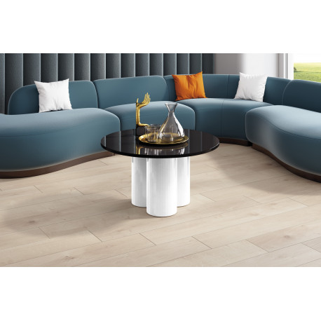 Okrúhly konferenčný stolík RAVEO MINI biela čierna