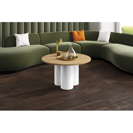 Okrúhly konferenčný stolík RAVEO MINI dub biela