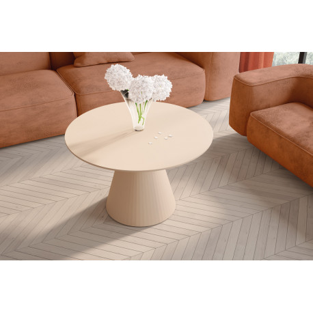 Okrúhly konferenčný stolík Amore Colore PINETO MINI kapučíno 80x50cm