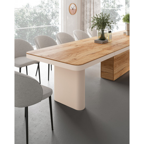 Luxusný rozkladací jedálenský stôl PORTOFINO dub biela